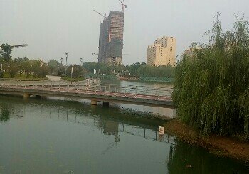 苏州公园附近景观河