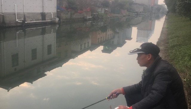 靖江镇镇府后面的野河道