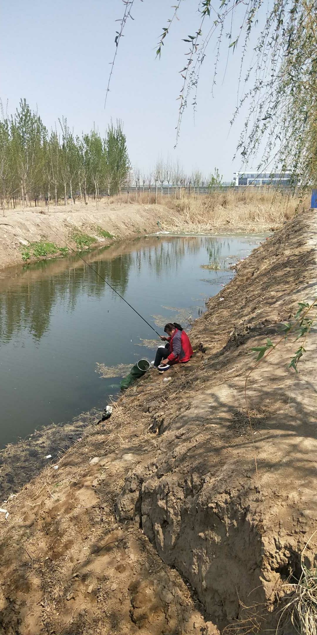 大王古庄中学门前水渠